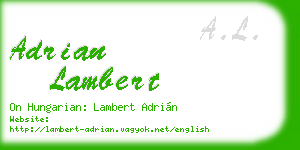 adrian lambert business card