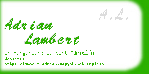 adrian lambert business card